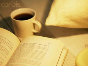 Relaxing with a Book and Coffee